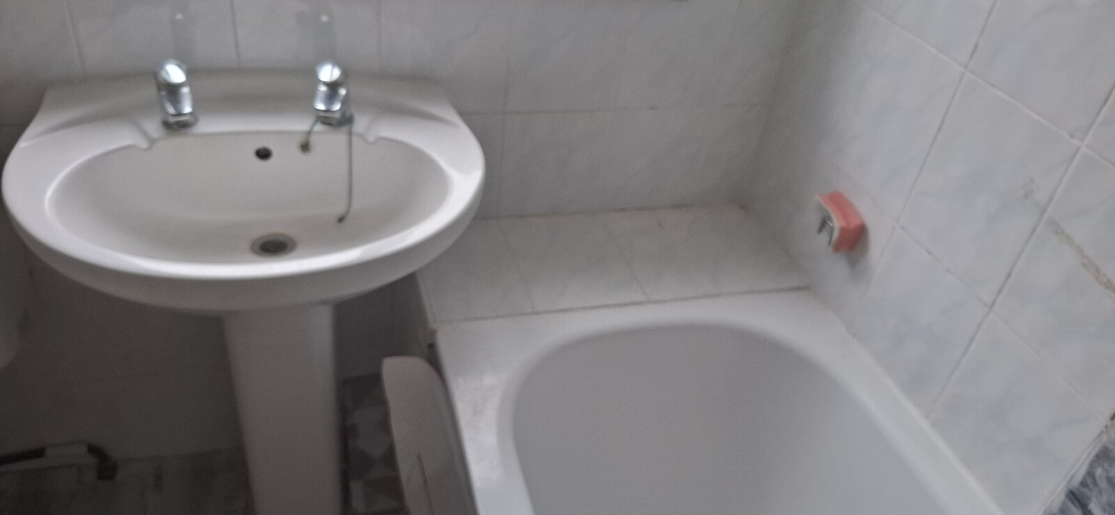 Existing bath before plumbing work